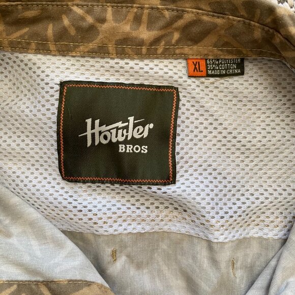 Howler Brothers Tidepool Tech Shirt XL Green Button Up Tropical Fishing Outdoor - Picture 4 of 11